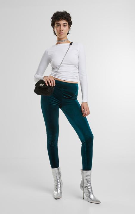 Immagine prodotto Urban Classics Leggings di velluto a vita alta da donna (4XL)