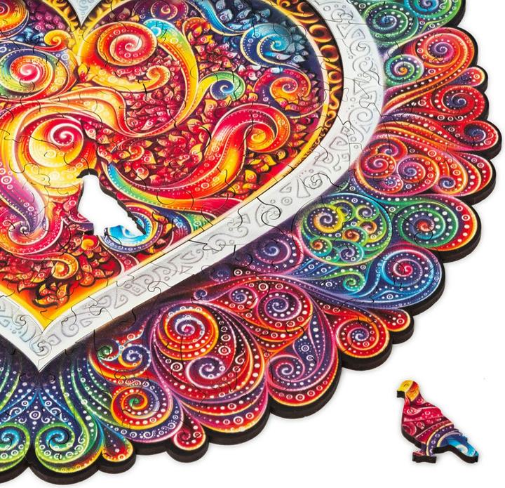 Produktbild Unidragon Mandala Councious Love (200 Teile) - Holzpuzzle (200 Teile)