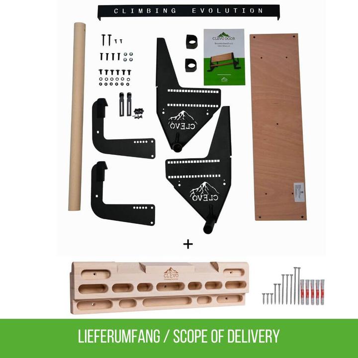 Immagine prodotto Clevo Climbing CLEVO DOOR: Traufhngung fr Hangboard, Klimmzugstange und Kletter Hangutensilien