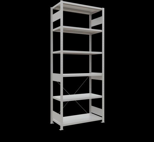 Actual product image Schulte Lagertechnik MULTIplus330 boltless basic shelving system with cross brace