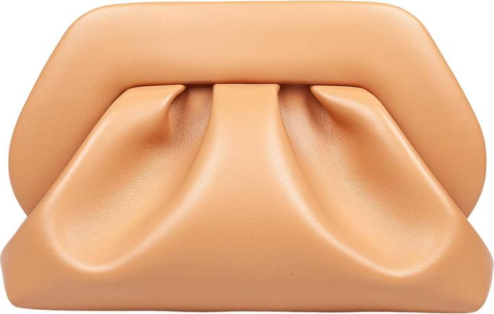 Themoirè vegan fabric clutch bag color leather