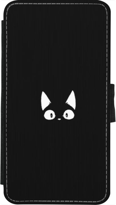 Produktbild PhoneLook Hülle Wallet schwarz Funny cat on black (Apple iPhone X)