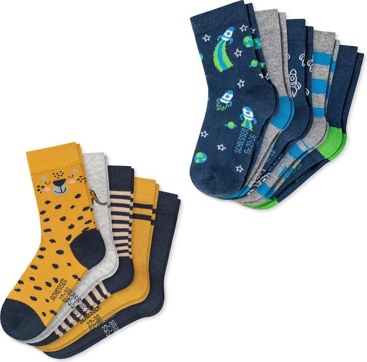 Image du produit Schiesser Chaussettes de loisirs Mélange de motifs (paquet de 10, 19 - 22)