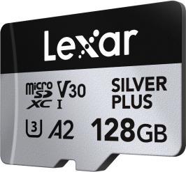 Actual product image Lexar Professional Silver Plus 2-Pack (128 GB, microSDXC, U3, UHS-I)