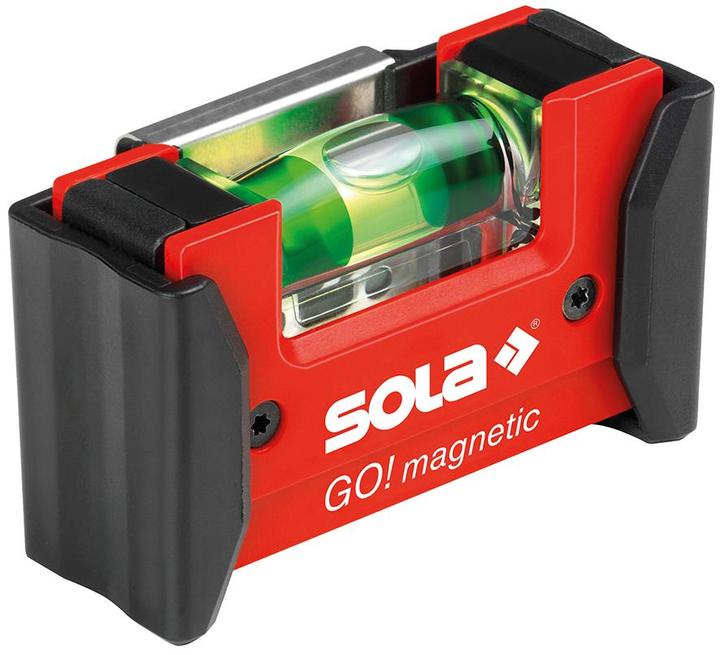 MGA Sola GO! magnetic CLIP - Mini livella magnetica in plastica rinforzata con fibra di vetro - Livella (7.50 cm)