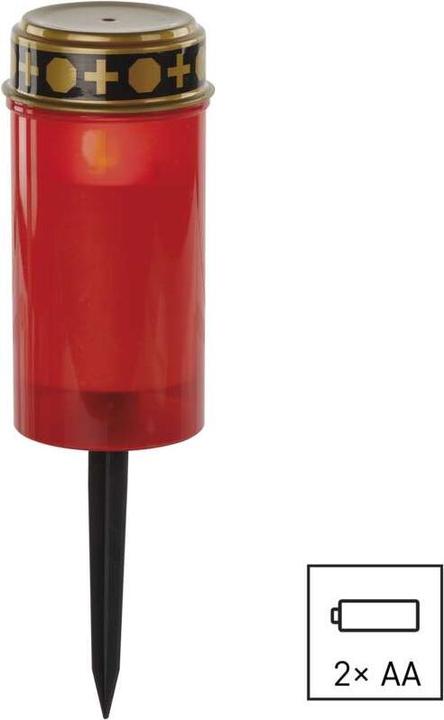 Actual product image Emos LED grave light with ground spike, 25 cm, 2x AA, outdoor/indoor, vintage (1 x)