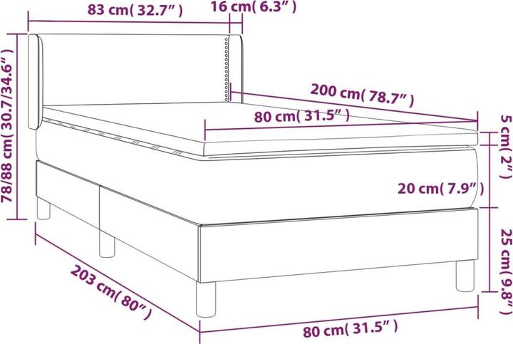 Actual product image VidaXL Colson (80 x 200 cm)