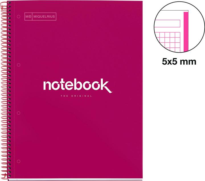 Actual product image Miquelrius Emotions Notebook (A4, Checked, Hardcover)