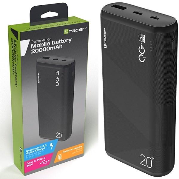 Actual product image Tracer Rechargeable battery 20000mAh QC3.0-PD20W (20000 mAh, 20 W, 74 Wh)