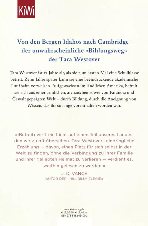 Produktbild Befreit (Deutsch, Tara Westover, 2019)