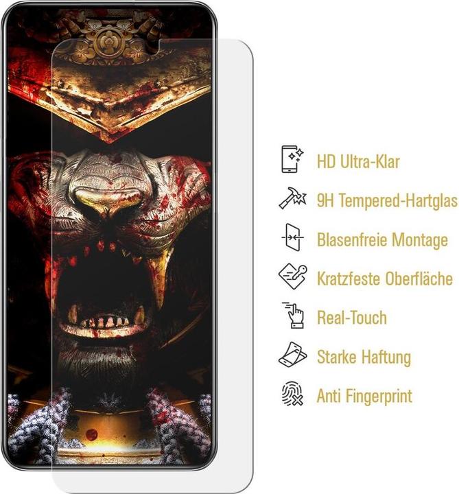 Produktbild Protectorking 3x 3D A++ echtes Tempered 9H Panzerhartglas KLAR (3 Stück, Samsung Galaxy A10)