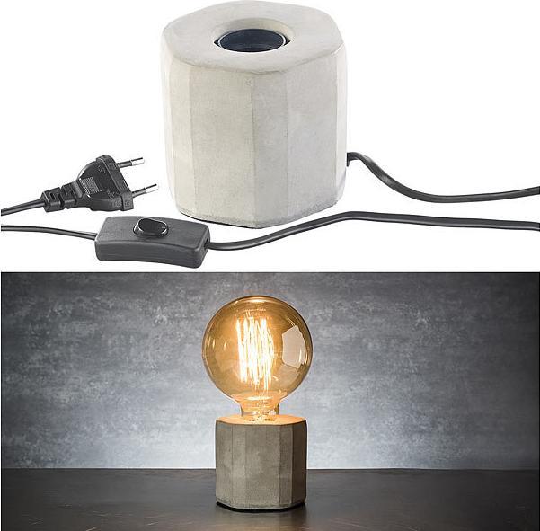 Immagine prodotto Lunartec Lampada da tavolo decorativa in cemento (E27)