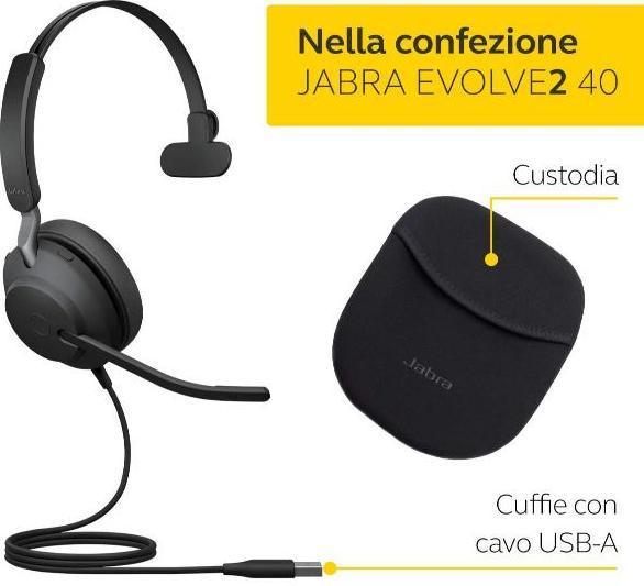 Productafbeelding Jabra EVOLVE2 40 SE USB-A MS (Bedraad, USB-A)
