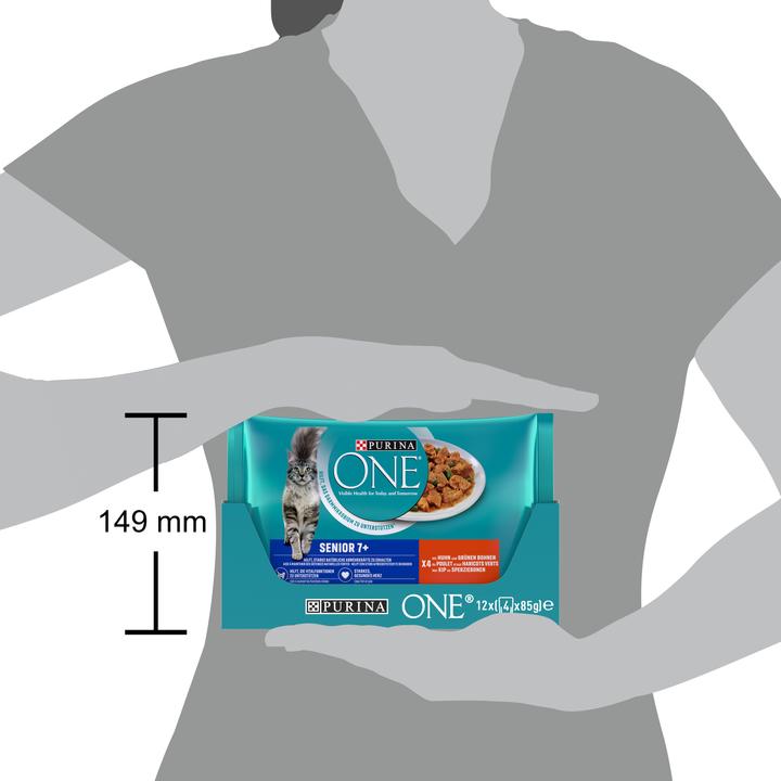 Produktbild Purina ONE Senior 7+ (Senior, 4 Stk., 340 g)