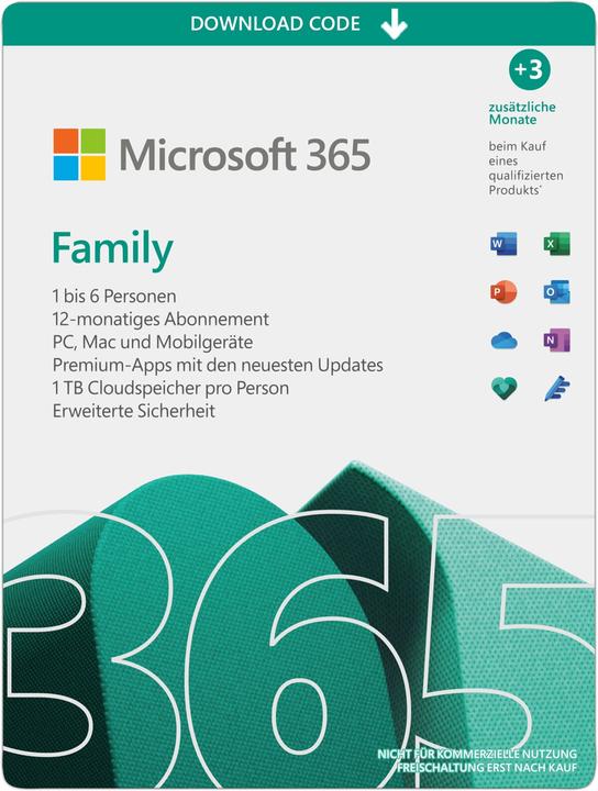 Immagine prodotto Microsoft 365 Family 12+15 mesi