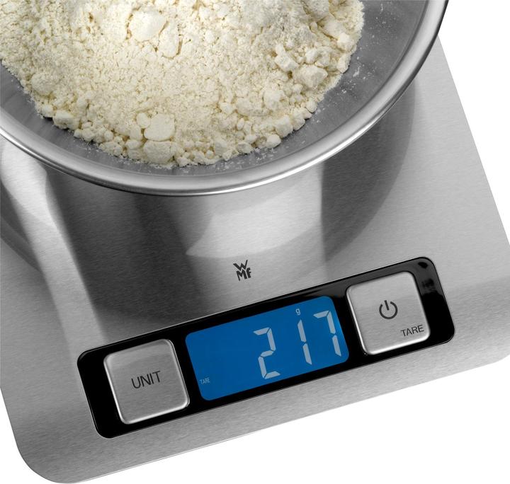 Produktbild WMF Digitale Küchenwaage Backwaage grammgenau Tara-Funktion 5kg Maximalgewicht