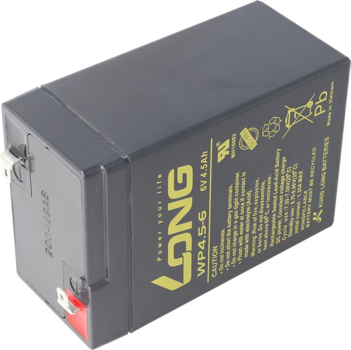 Immagine prodotto Kung Long Batteria WP4.5-6 con contatto a innesto Faston da 4,8 mm (6 V, 4.50 Ah)