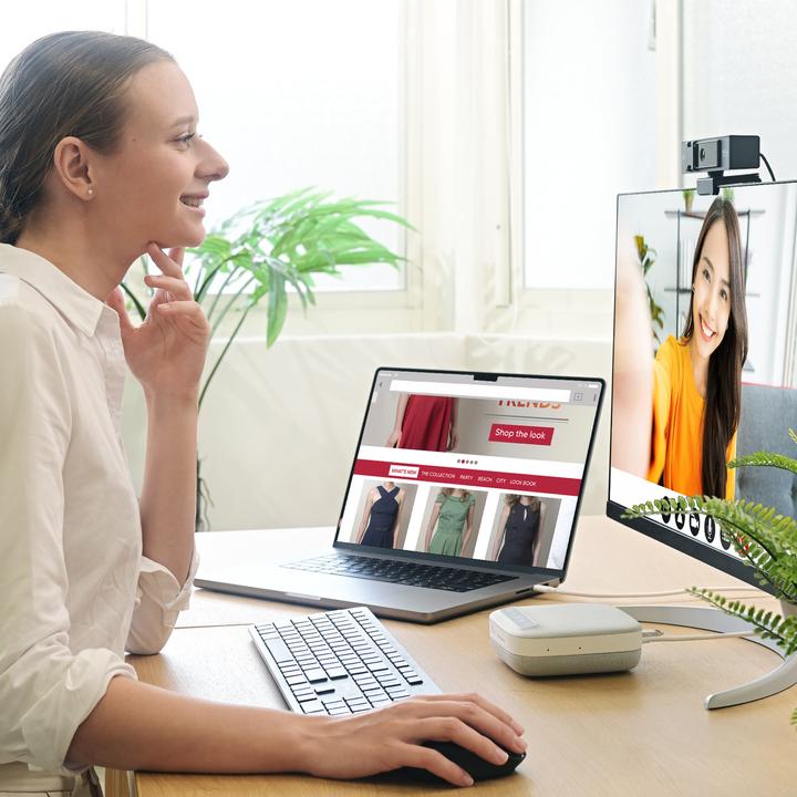 Actual product image j5Create USB-C 4K Speakerphone Dock, Wired, USB 3.2 Gen 1 (3.1 Gen 1) Type-C, 100 W, 10,100,1000 Mbi