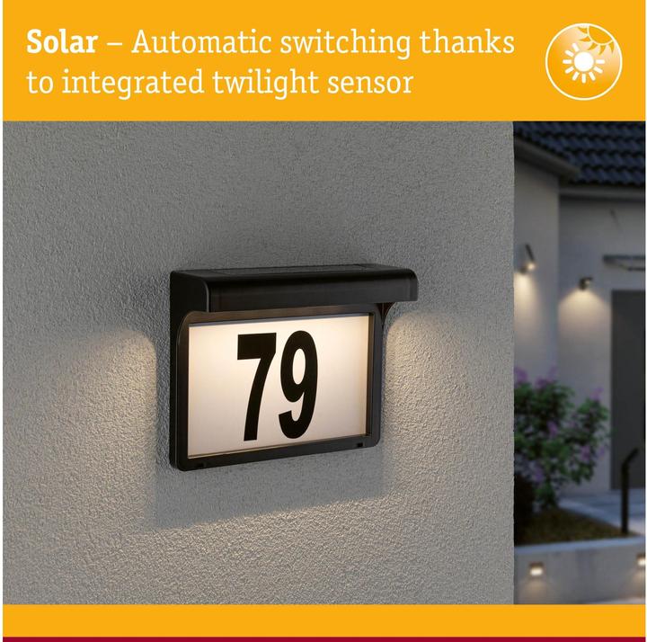 Produktbild Paulmann Solar Hausnummernleuchte (6 lm, IP44)
