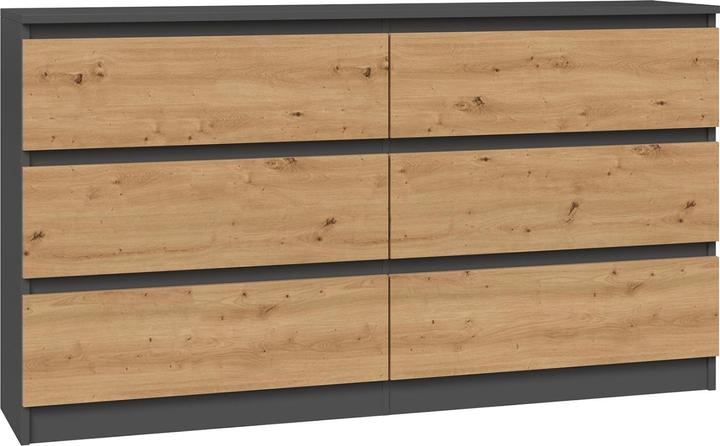 Topeshop M6 140 ANT/ART KPL Commode (138 x 40 x 77 cm)