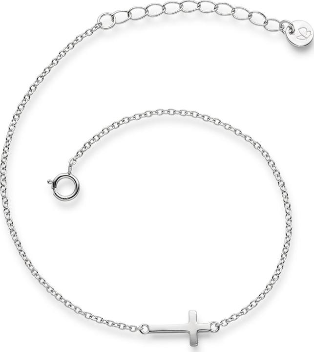 Actual product image Glanzstücke München Ladies cross sterling silver 17.0 cm base length + 3.0 cm extension - 6116 (17 cm, Sterling Silver)