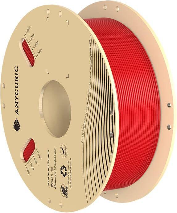 Image du produit Anycubic Filament PLA 1 KG (Czewony) (PLA, 1.75 mm, 1000 g, Rouge)