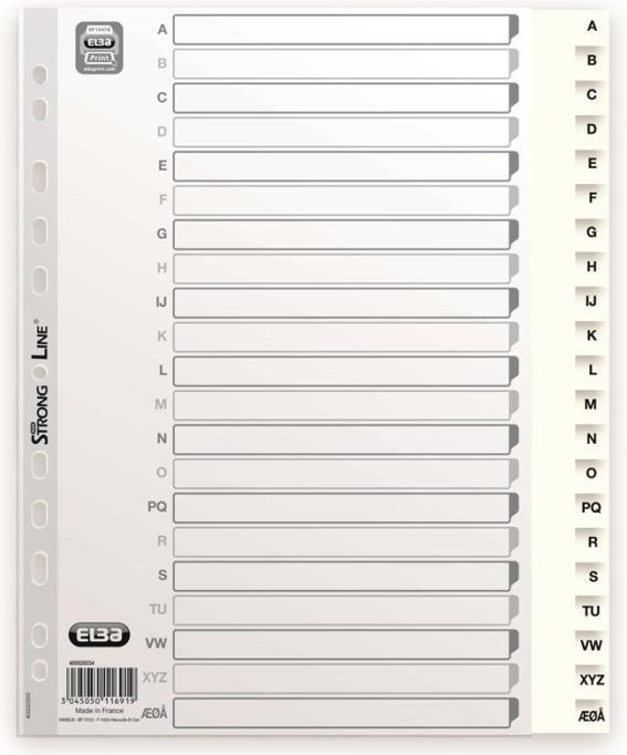 Produktbild Elba Register Strong-Line® Basic A4 PP hvid A-Å