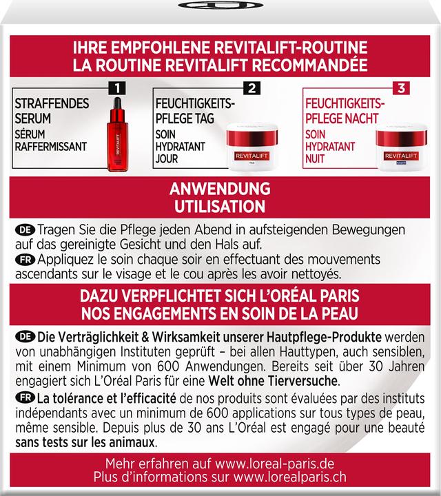 Produktbild L'Oréal Paris Dermo Expertise Revitalift Anti-Falten & Straffheit Nachtpflege (50 ml, Nachtcreme)