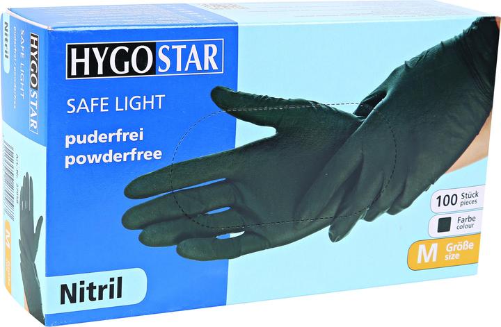 Comair Gants jetables Nitril noir taille L (L)