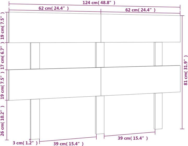 Produktbild VidaXL Lashonda (124 x 3 x 81 cm)
