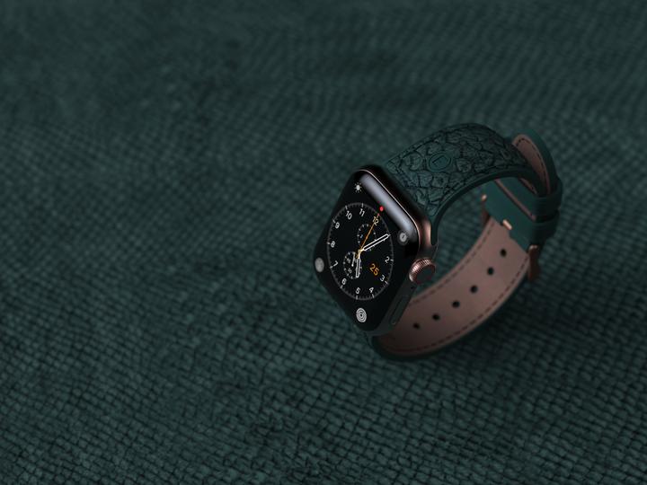 Produktbild Njord Jord Watch Strap For (44 mm, 45 mm, Veganes Leder, Lachsleder, Edelstahlverschluss, Apple Watch)