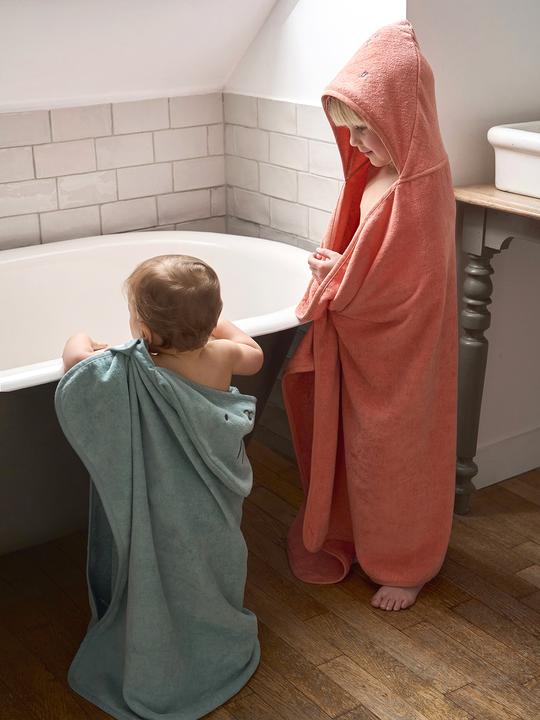 Image du produit Vertbaudet Serviette de bain bébé & enfant à capuche en coton recyclé
