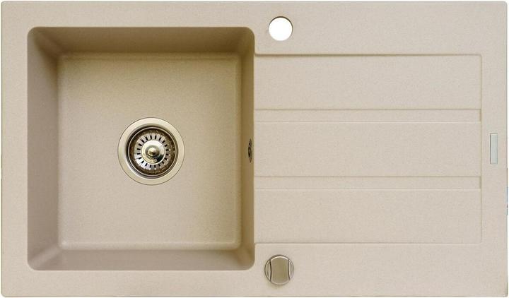 Immagine prodotto Maidsinks Lavello a una vasca con scarico Promo 76x44 1B 1D E070053701 (Lavello con sgocciolatoio, 44 cm, 76 cm)