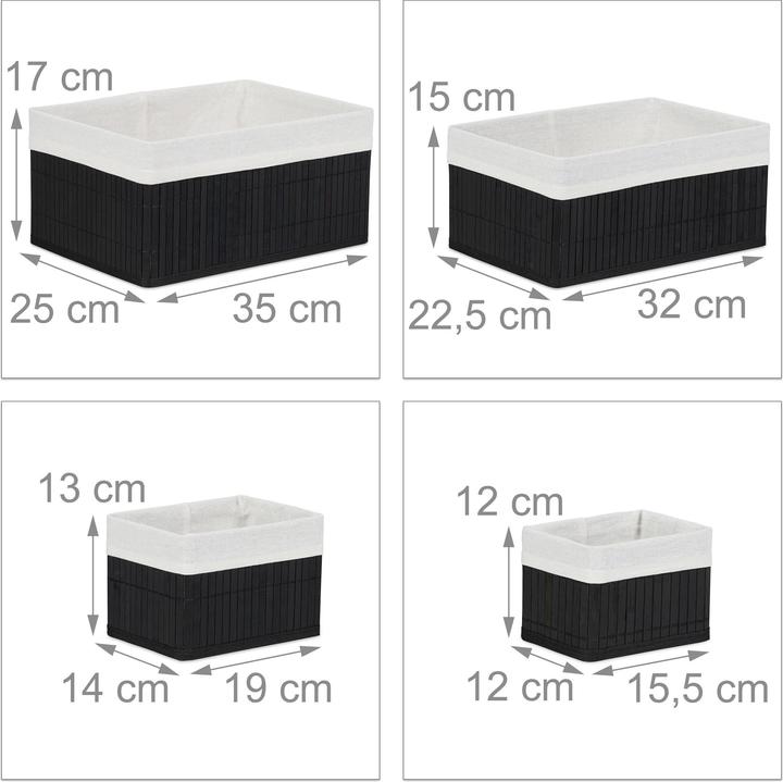 Immagine prodotto Relaxdays Maxi Set da 6 cesti portaoggetti (6 x, 35 x 25 x 17 cm)