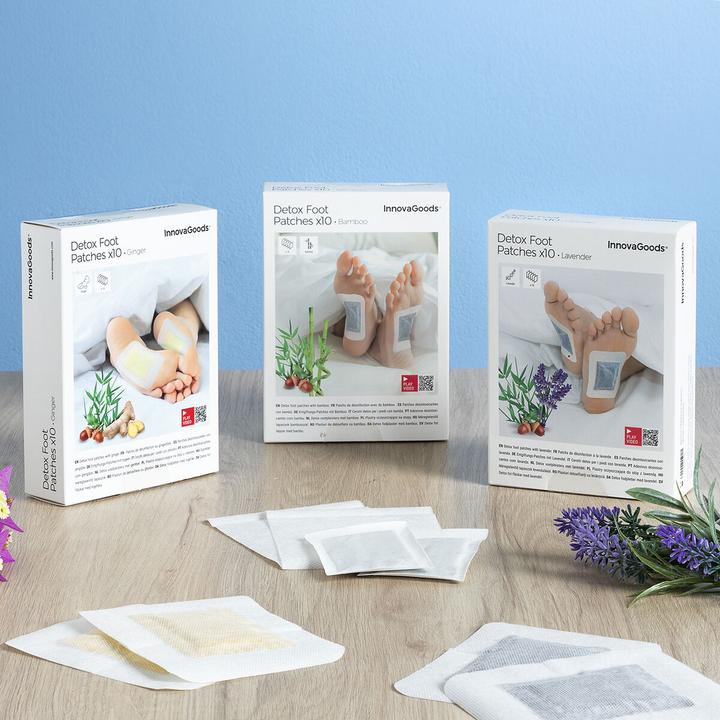 Immagine prodotto InnovaGoods Cerotti per piedi detox Lavanda 10 pezzi (Pediluvio)