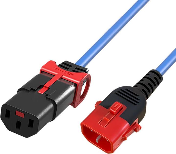 Immagine prodotto Cavo di alimentazione C13 - C14 Dual IEC LOCK blu 1,5 m (2 m)