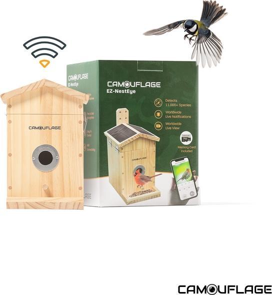 Image du produit WildcameraXL Mangeoire pour oiseaux camouflage EZ Nesteye, Couleur de base : brun, Espèce : Oiseau