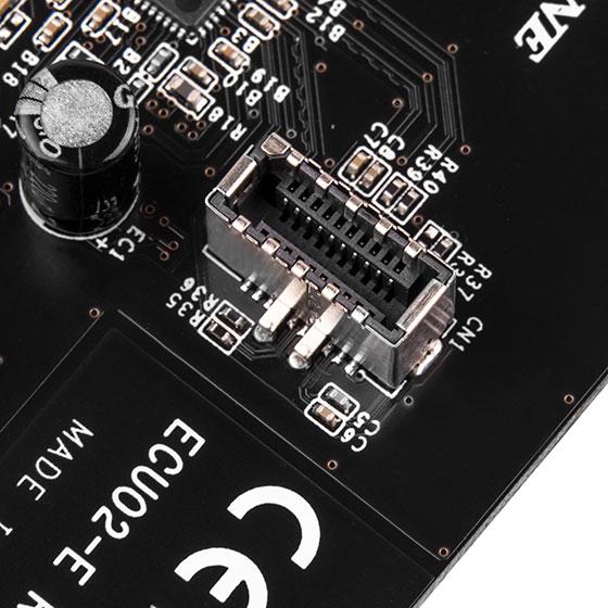 Actual product image Silverstone ECU02-E - USB adapter - PCIe 3.0 x2 low profile