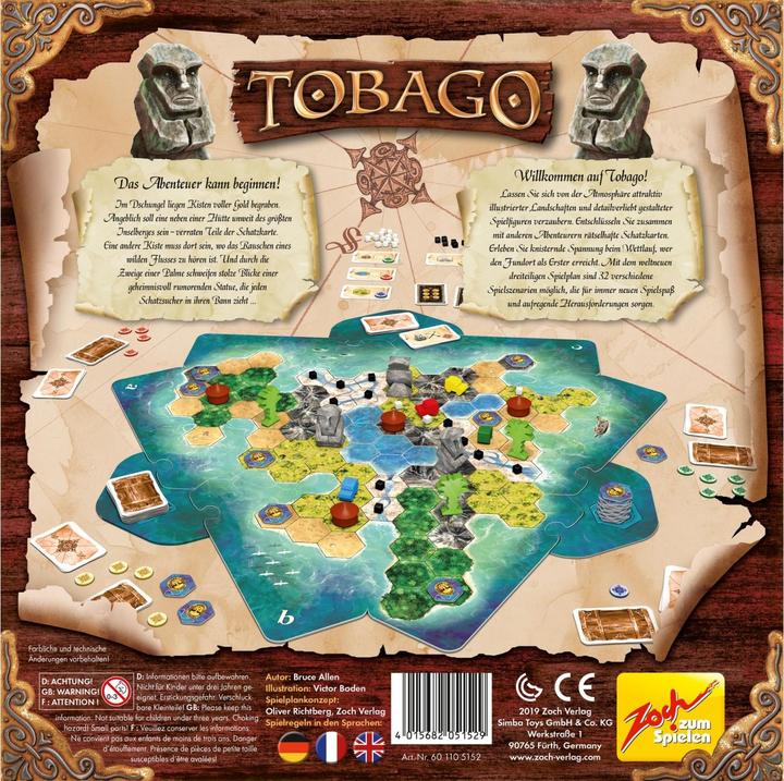 Produktbild Zoch ZOC05152 - Tobago, Brettspiel, 2-4 Spieler, ab 10 Jahren (DE-Ausgabe) (Deutsch, Französisch, Englisch)