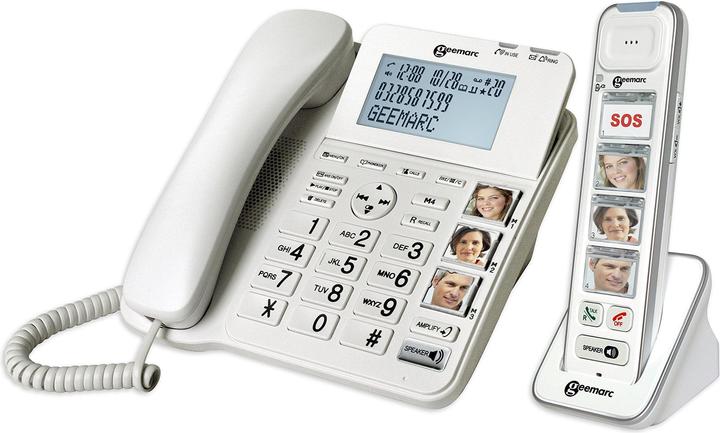 Immagine prodotto Geemarc AMPLIDECT COMBI-PHOTO 295 Telefono a filo per anziani Segreteria telefonica, tasti fotografici