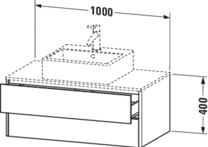 Immagine prodotto Duravit Mobiletto XSQUARE 400x1000x548mm grigio flanella lucido (100 x 40 x 55 cm)