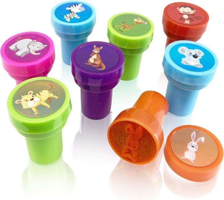 Image du produit Craze Set de tampons enfants - 8 tampons enfants avec des motifs d'animaux, tampons animaux en 6