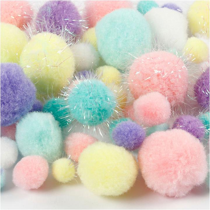 Produktbild Creativ Company Pom-poms Pastelkleuren, 400gr.