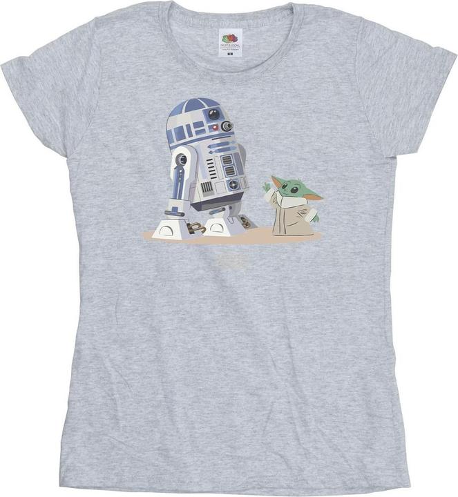 Immagine prodotto Star Wars The Mandalorian R2D2 And Grogu Maglietta Donna (XL)