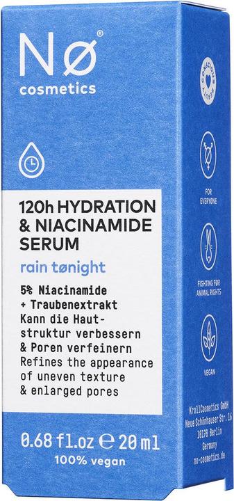Immagine prodotto Nø Cosmetics rain tønight 120h Hydration & Niacinamide Serum (20 ml)