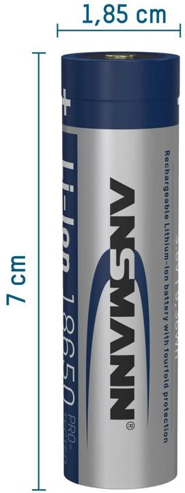 Image du produit Ansmann Batterie Li-Ion 18650 (1 pcs, 18650, 3400 mAh)