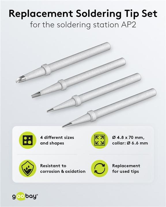 Produktbild Goobay Ersatzlötspitzenset für Lötstation (Lötspitze)