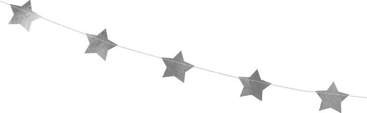 Produktbild Partydeco Silberne Sternengirlande (3.6m)