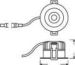 Produktbild Ledvance LED SPOT FIX Einbauleuchte 8W 3000K IP44 dimmbar 90Ra 4058075799547 (680 lm)