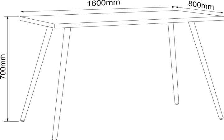 Image du produit VCM Holz Schreibtisch Bürotisch Salia 160x80 (1600 x 800 x 700 mm)